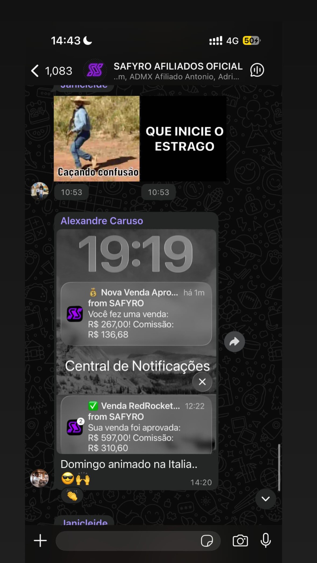 Resultado real aluno Safyro 10