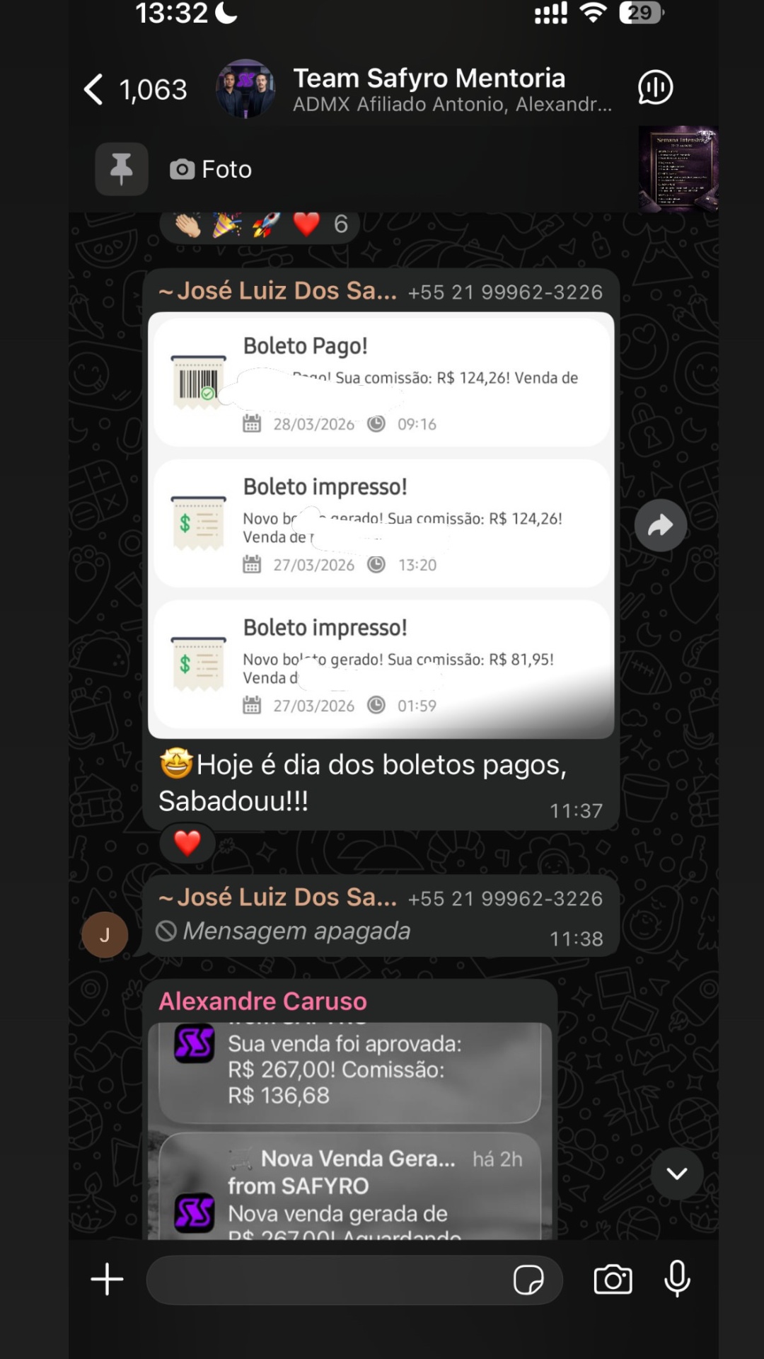 Resultado real aluno Safyro 2