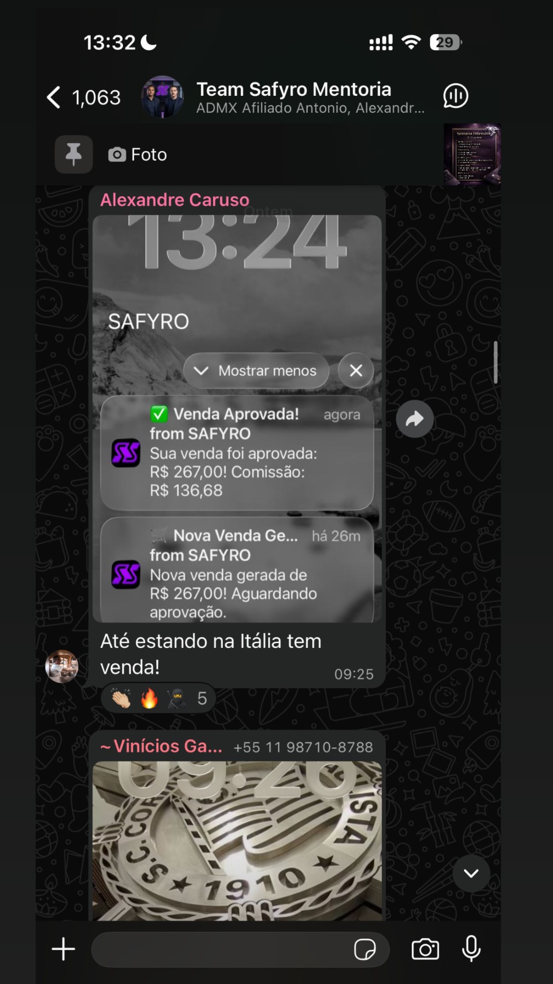 Resultado real aluno Safyro 3